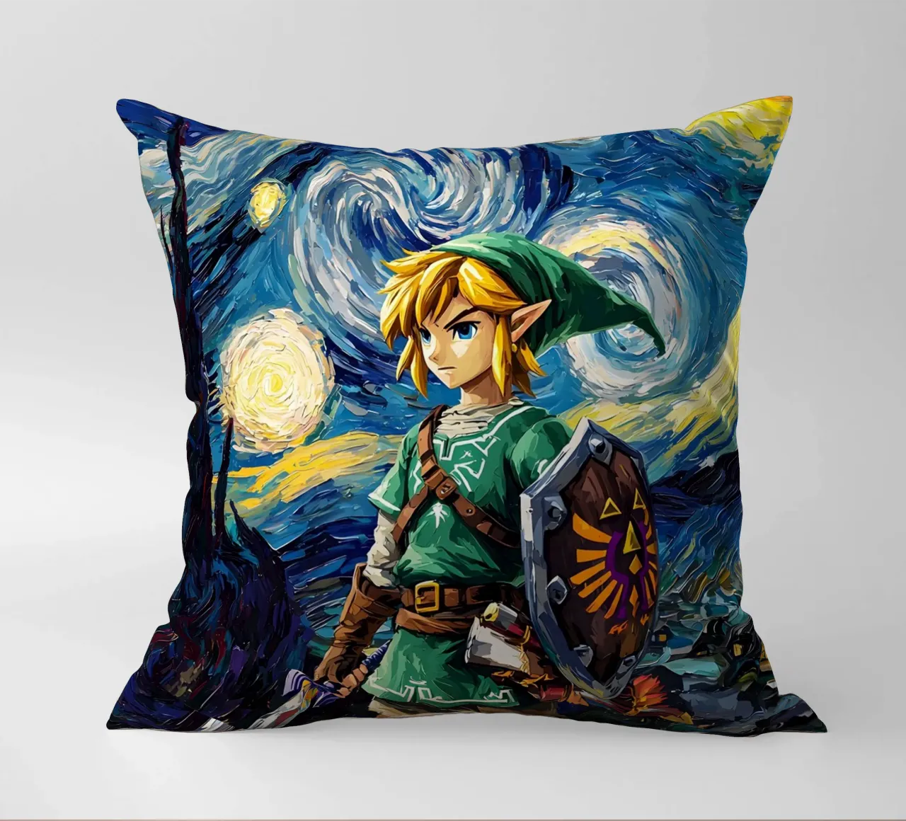 Link The Legend of Zelda Starry Night cuscino da CreativeStudio