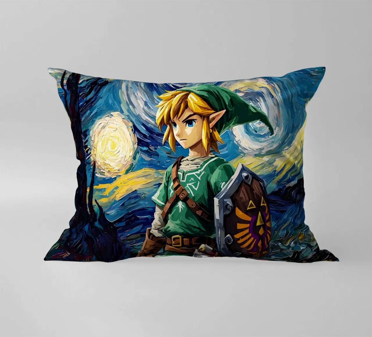 Link The Legend of Zelda Starry Night cuscino da CreativeStudio