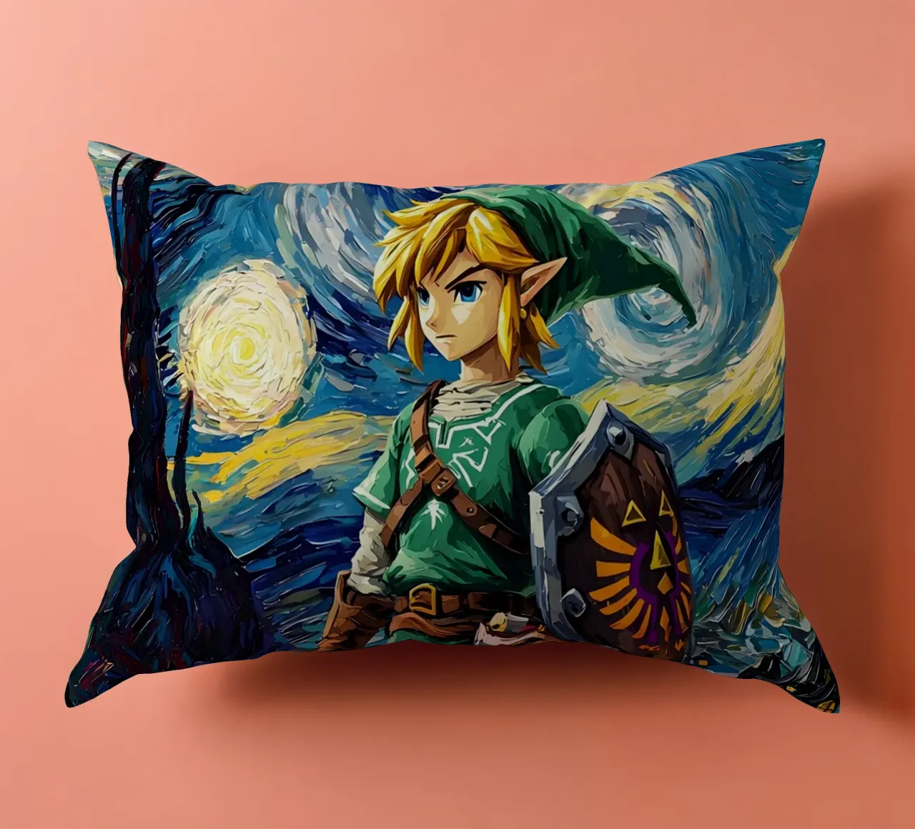 Link The Legend of Zelda Starry Night cuscino da CreativeStudio