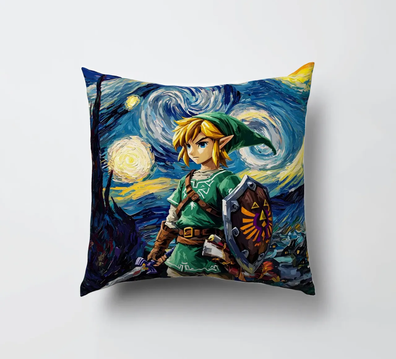 Link The Legend of Zelda Starry Night cuscino da CreativeStudio