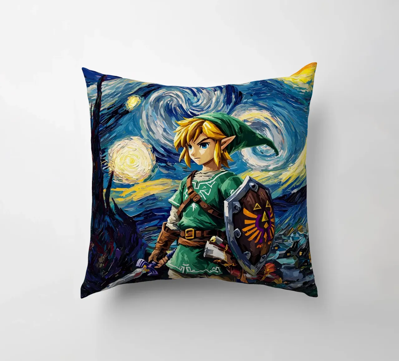 Link The Legend of Zelda Starry Night cuscino da CreativeStudio