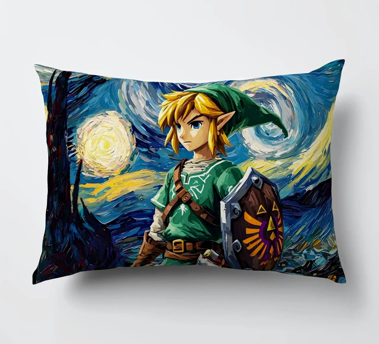 Link The Legend of Zelda Starry Night cuscino da CreativeStudio