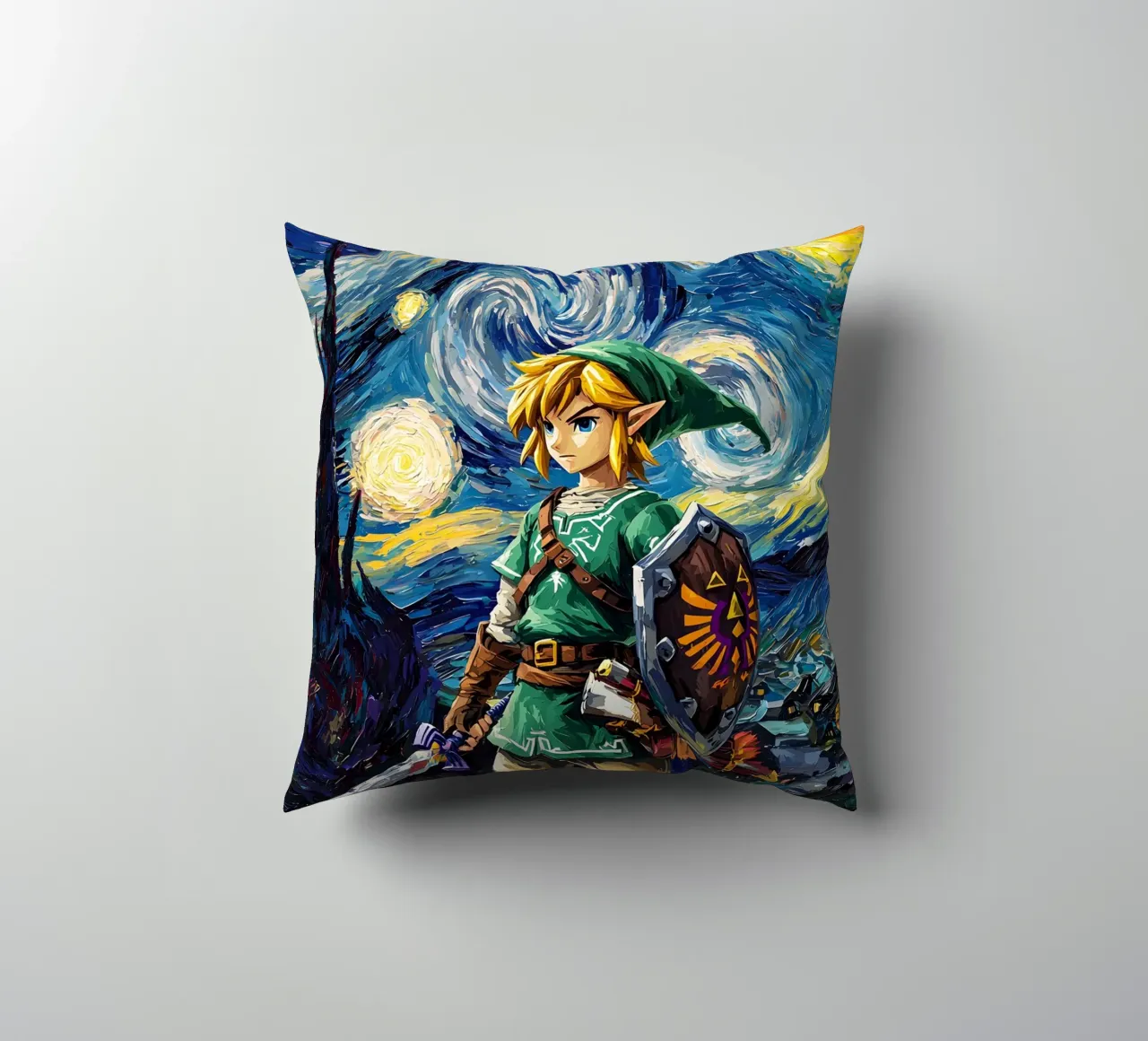 Link The Legend of Zelda Starry Night cuscino da CreativeStudio