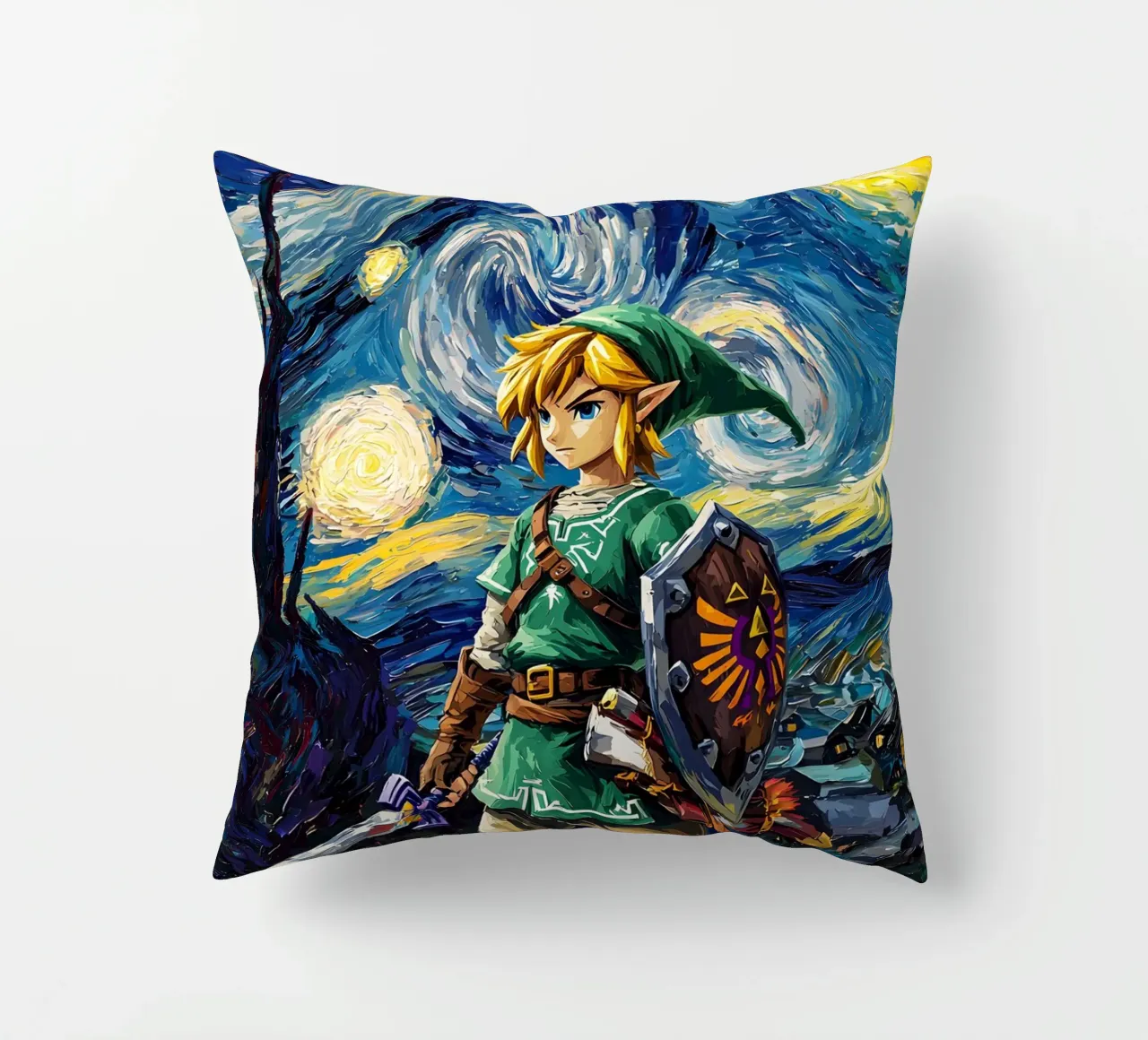 Link The Legend of Zelda Starry Night cuscino da CreativeStudio