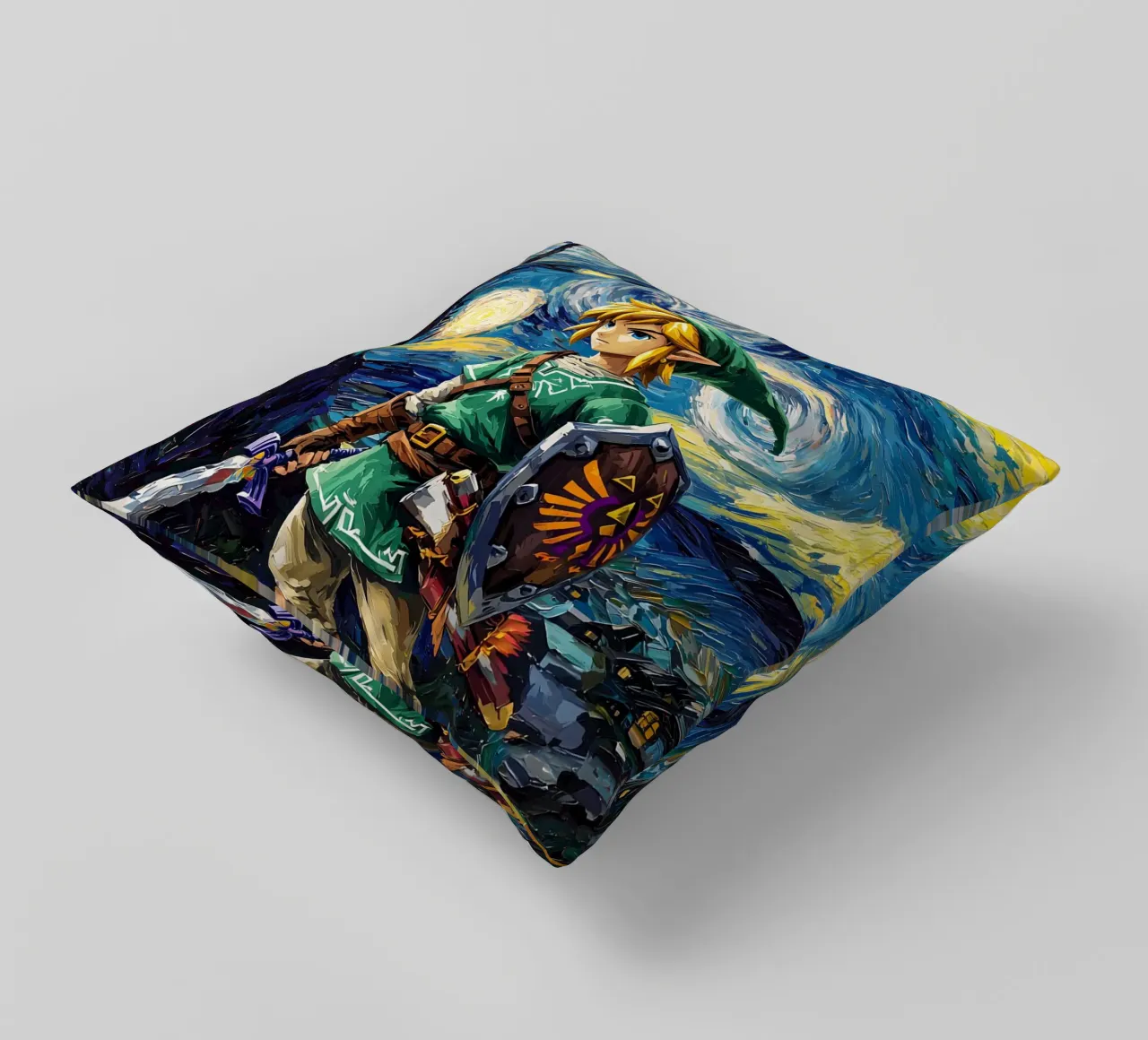 Link The Legend of Zelda Starry Night cuscino da CreativeStudio
