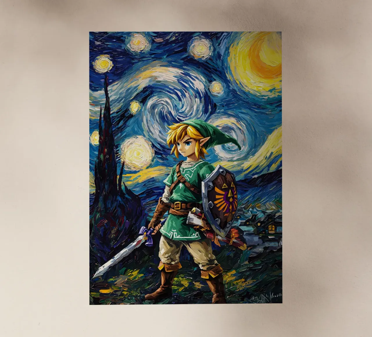 Link The Legend of Zelda Starry Night pellicola backlit da CreativeStudio