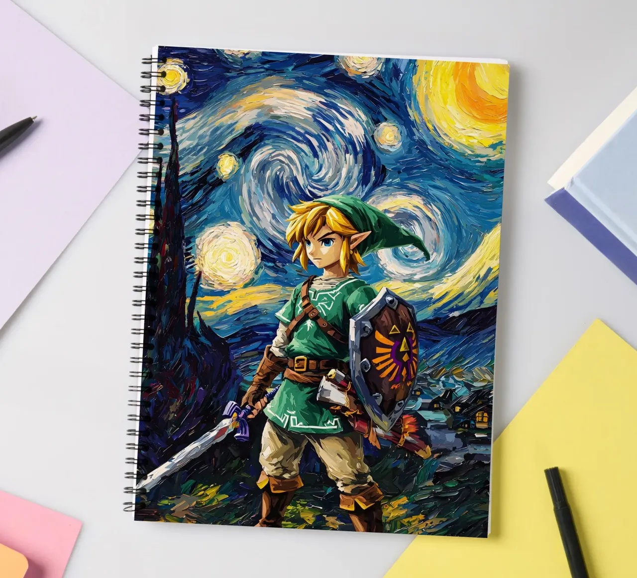 Link The Legend of Zelda Starry Night carnet à spirale de CreativeStudio