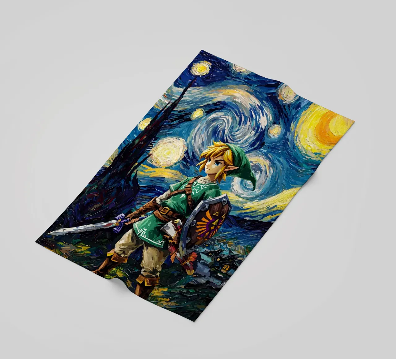 Link The Legend of Zelda Starry Night telo mare da CreativeStudio