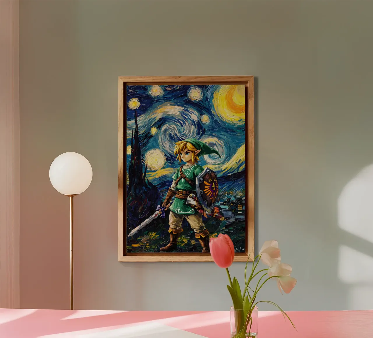 Link The Legend of Zelda Starry Night alluminio dibond da CreativeStudio