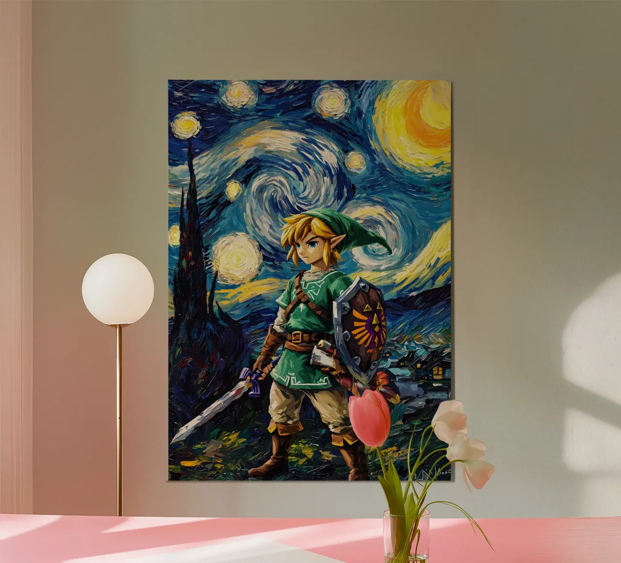 Link The Legend of Zelda Starry Night alluminio dibond da CreativeStudio