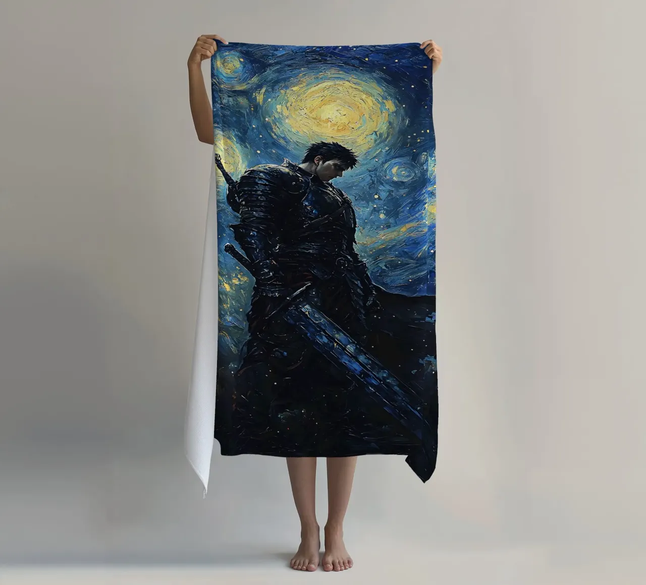 Guts Berserk Starry Night telo mare da CreativeStudio