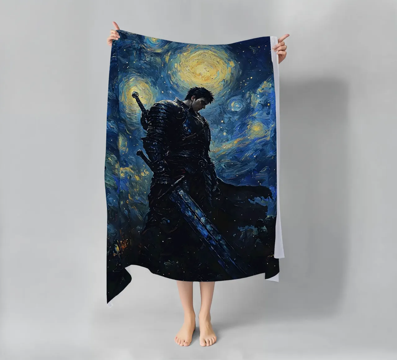 Guts Berserk Starry Night telo mare da CreativeStudio