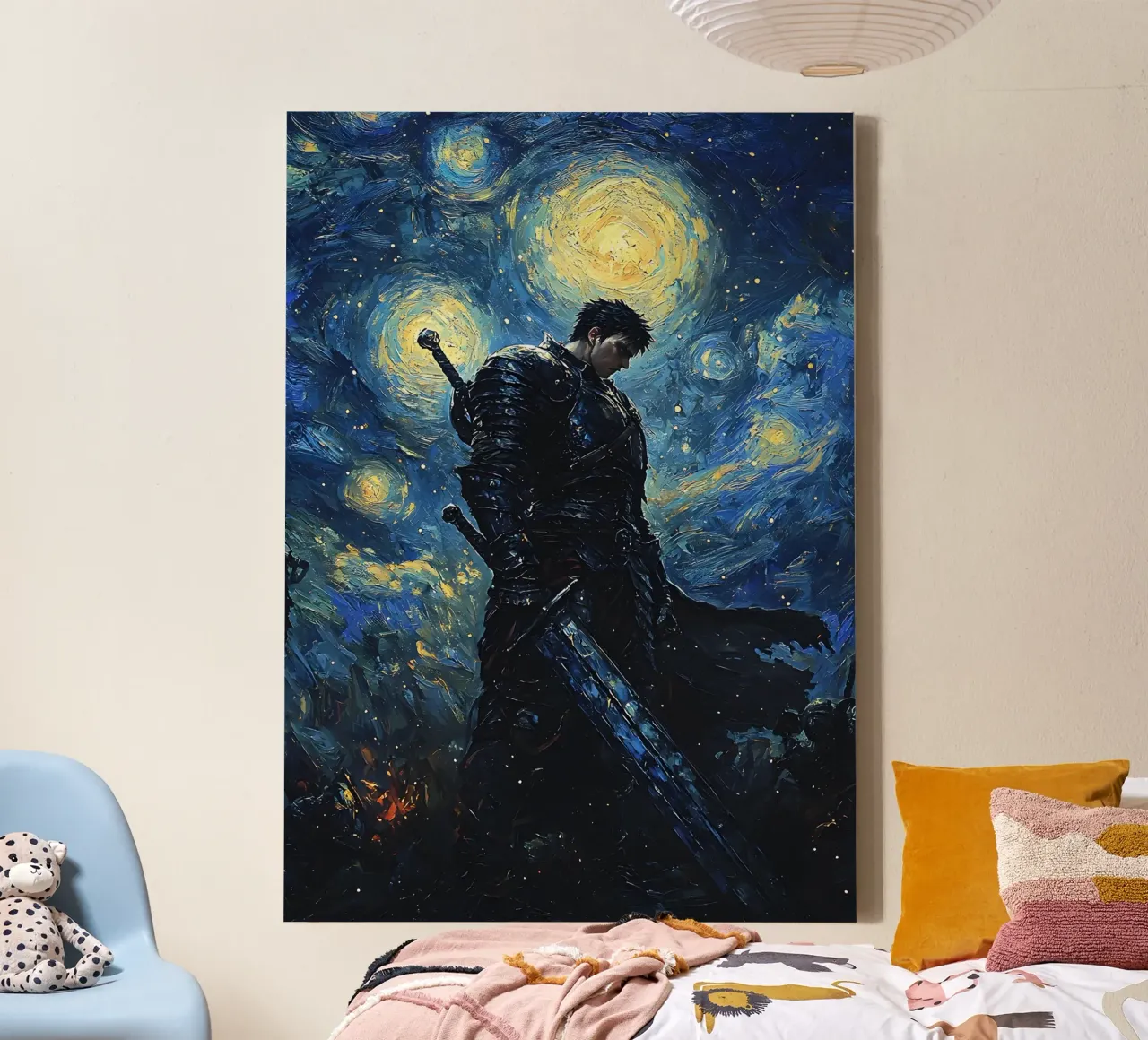 Guts Berserk Starry Night tela con Cornice a cassetta da CreativeStudio