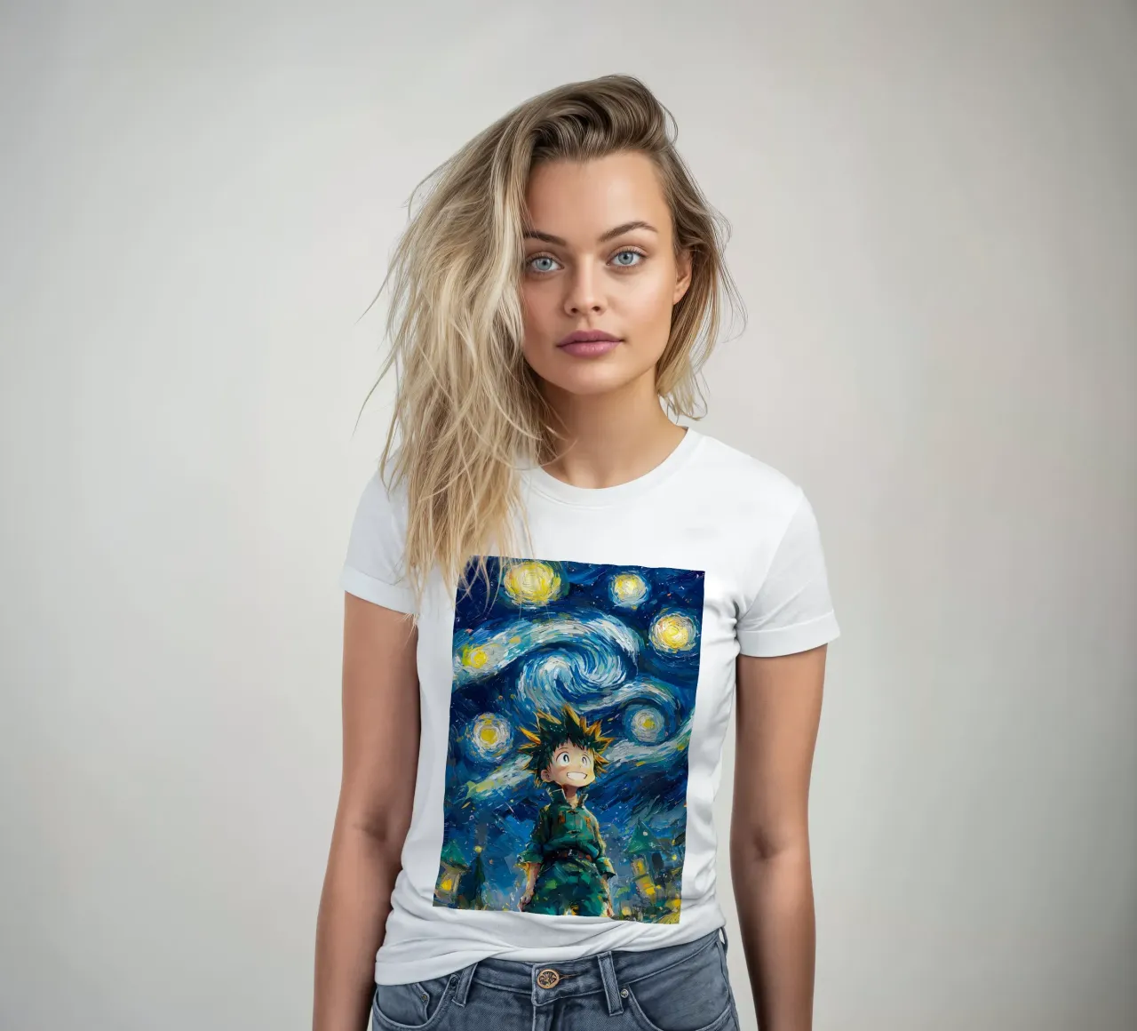 Gon Freecss Hunter x Hunter Starry Night t-shirt ajusté pour femmes de CreativeStudio