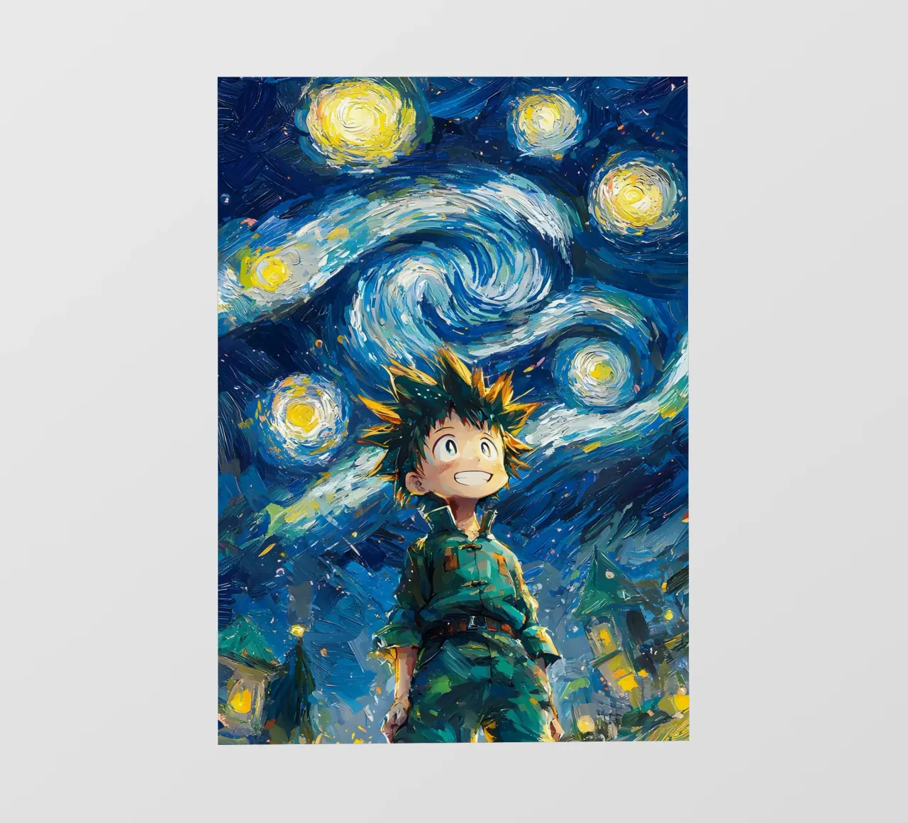 Gon Freecss Hunter x Hunter Starry Night telo in pvc da CreativeStudio