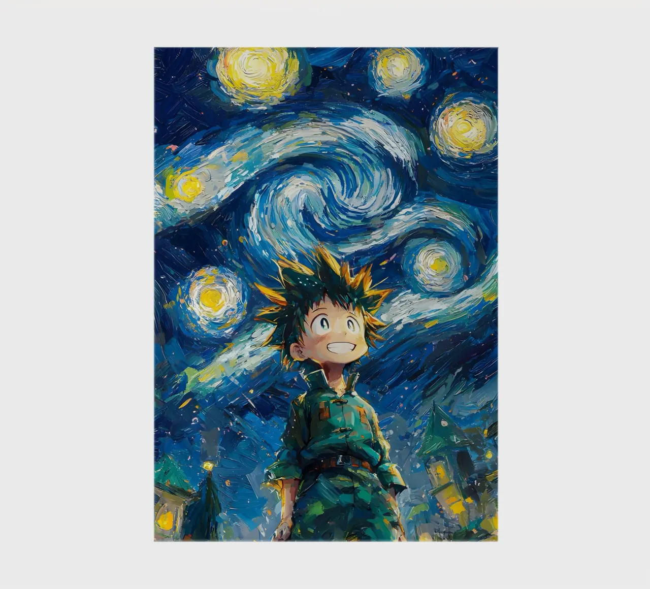 Gon Freecss Hunter x Hunter Starry Night notebook by CreativeStudio