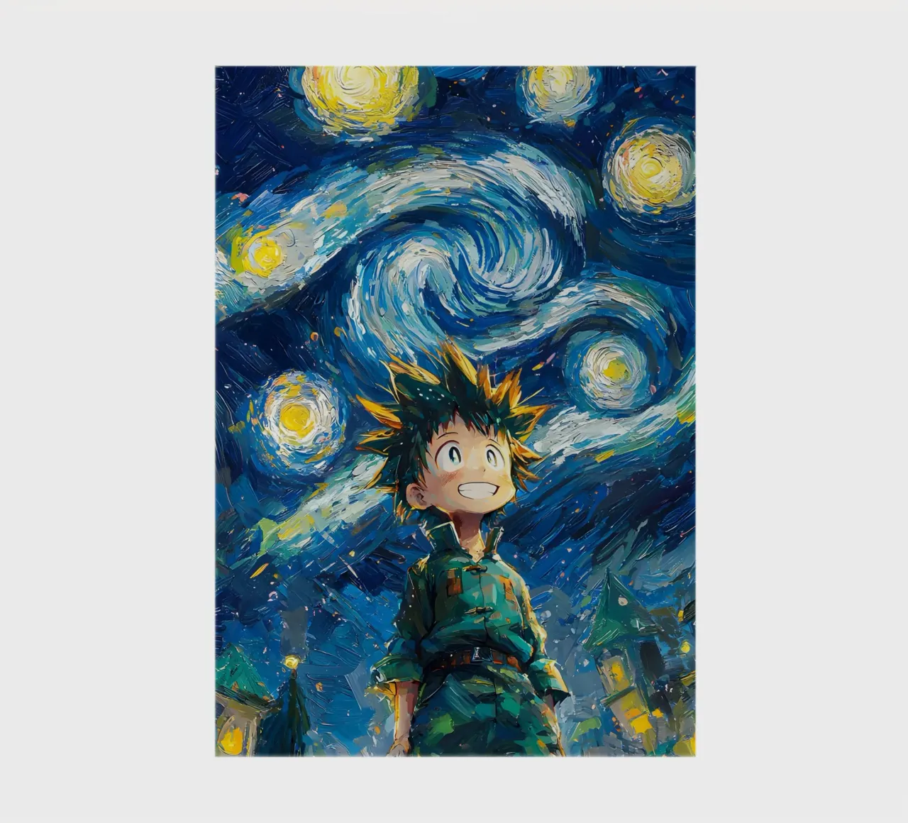 Gon Freecss Hunter x Hunter Starry Night notebook by CreativeStudio