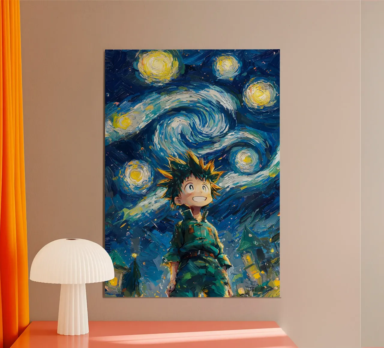 Gon Freecss Hunter x Hunter Starry Night alluminio dibond da CreativeStudio