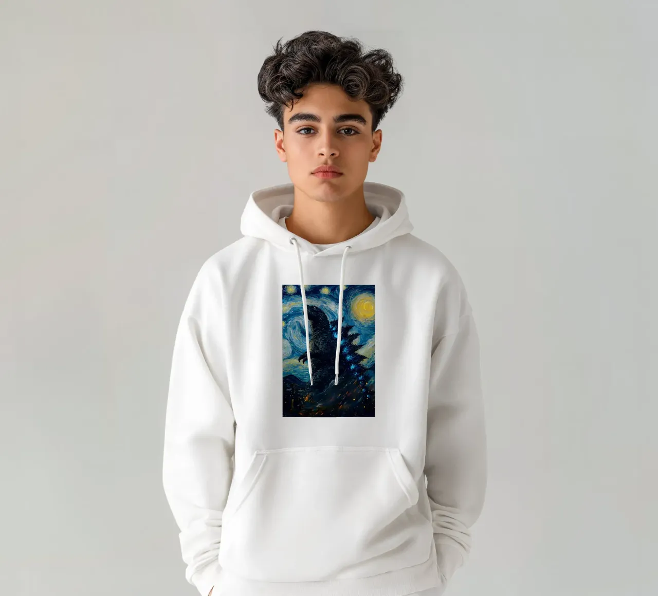 Godzilla Starry Night felpa con cappuccio da CreativeStudio