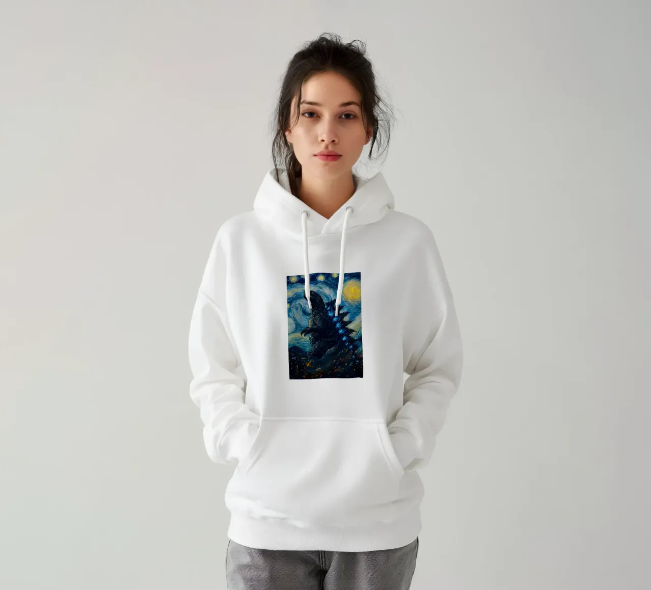 Godzilla Starry Night felpa con cappuccio da CreativeStudio