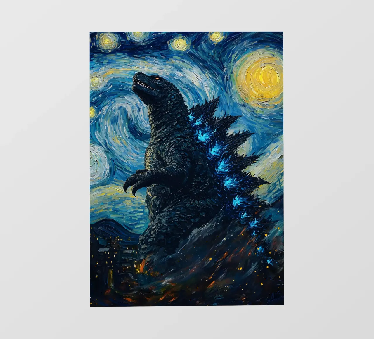 Godzilla Starry Night pellicola backlit da CreativeStudio
