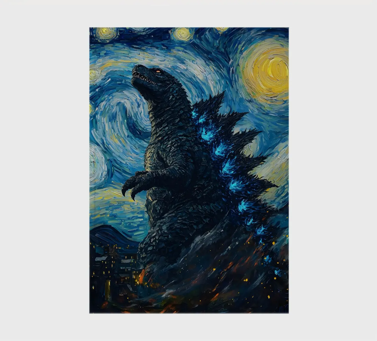 Godzilla Starry Night notebook by CreativeStudio