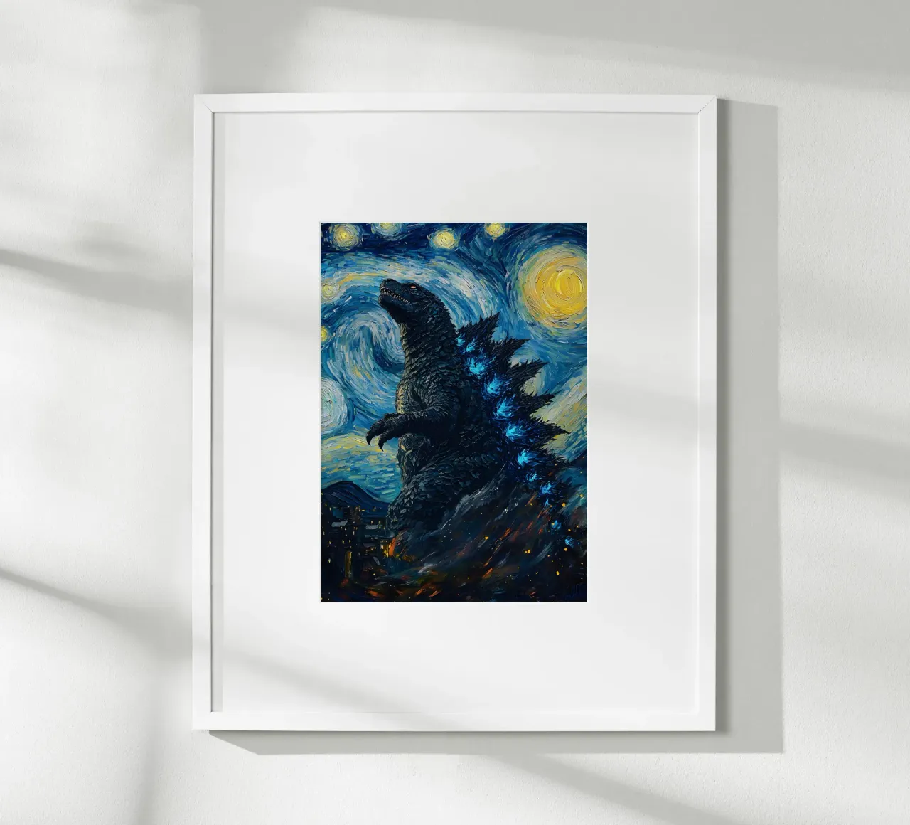 Godzilla Starry Night carta hahnemühle da CreativeStudio
