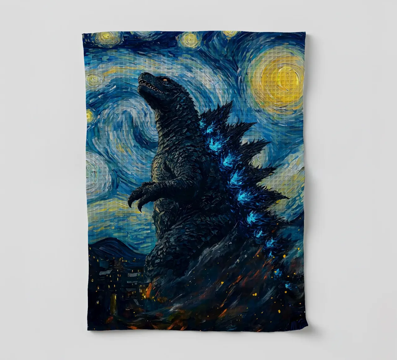 Godzilla Starry Night canovaccio da cucina da CreativeStudio