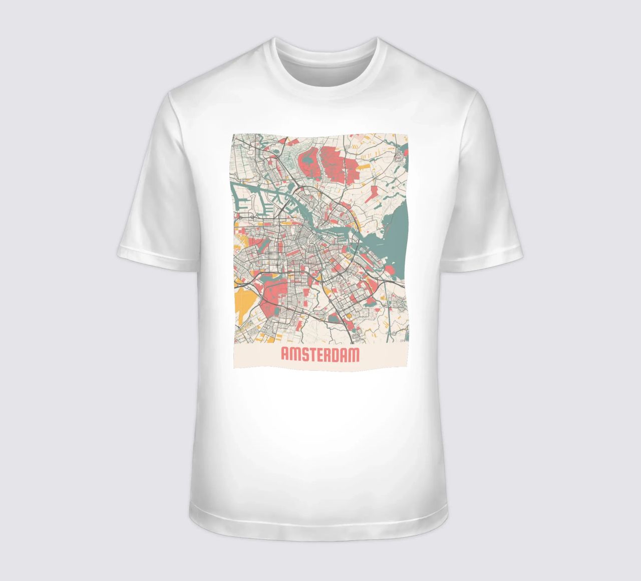AMSTERDAM  Map Print t-shirt da Travelstudio