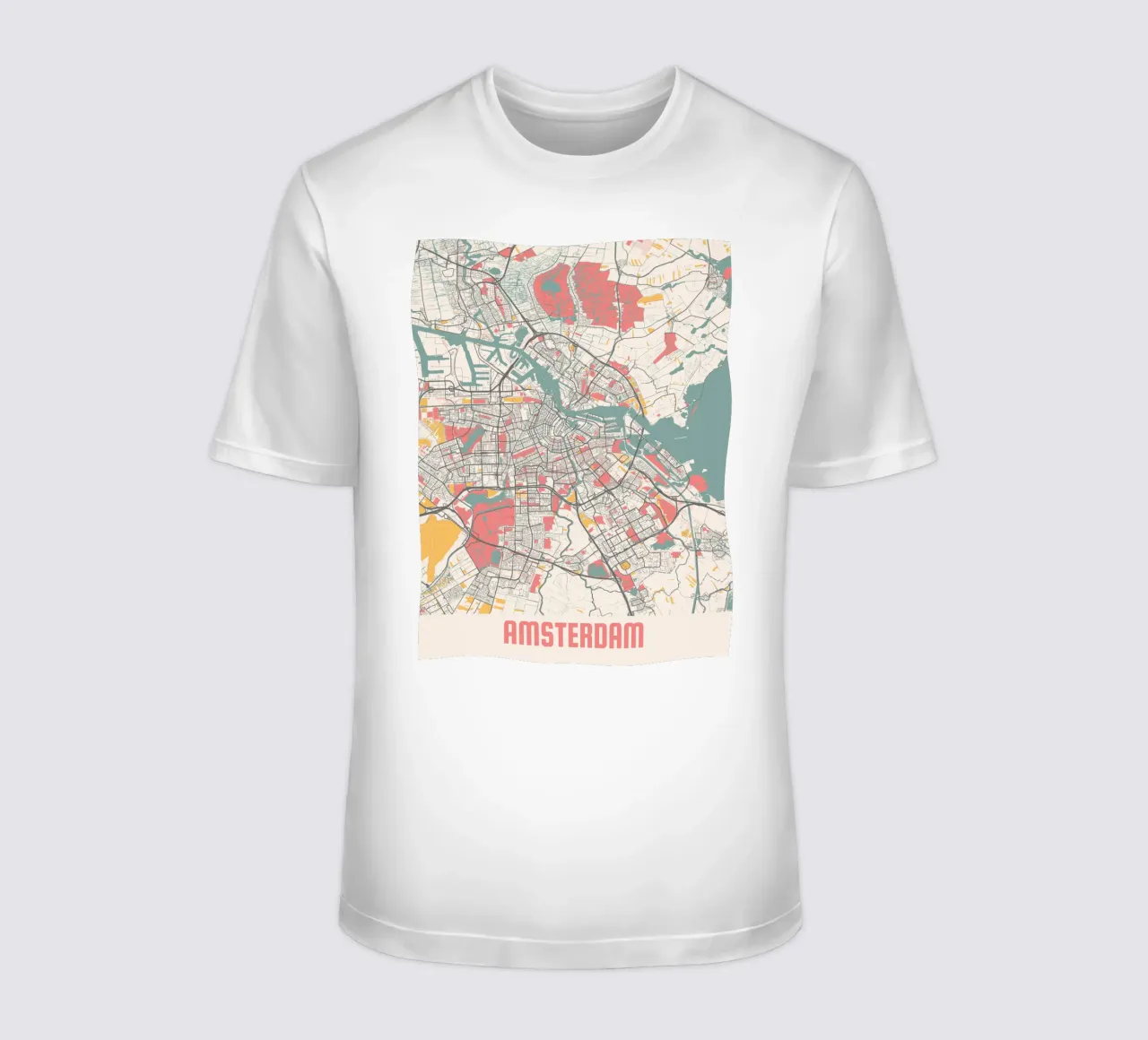 AMSTERDAM Map Print t-shirt da Travelstudio