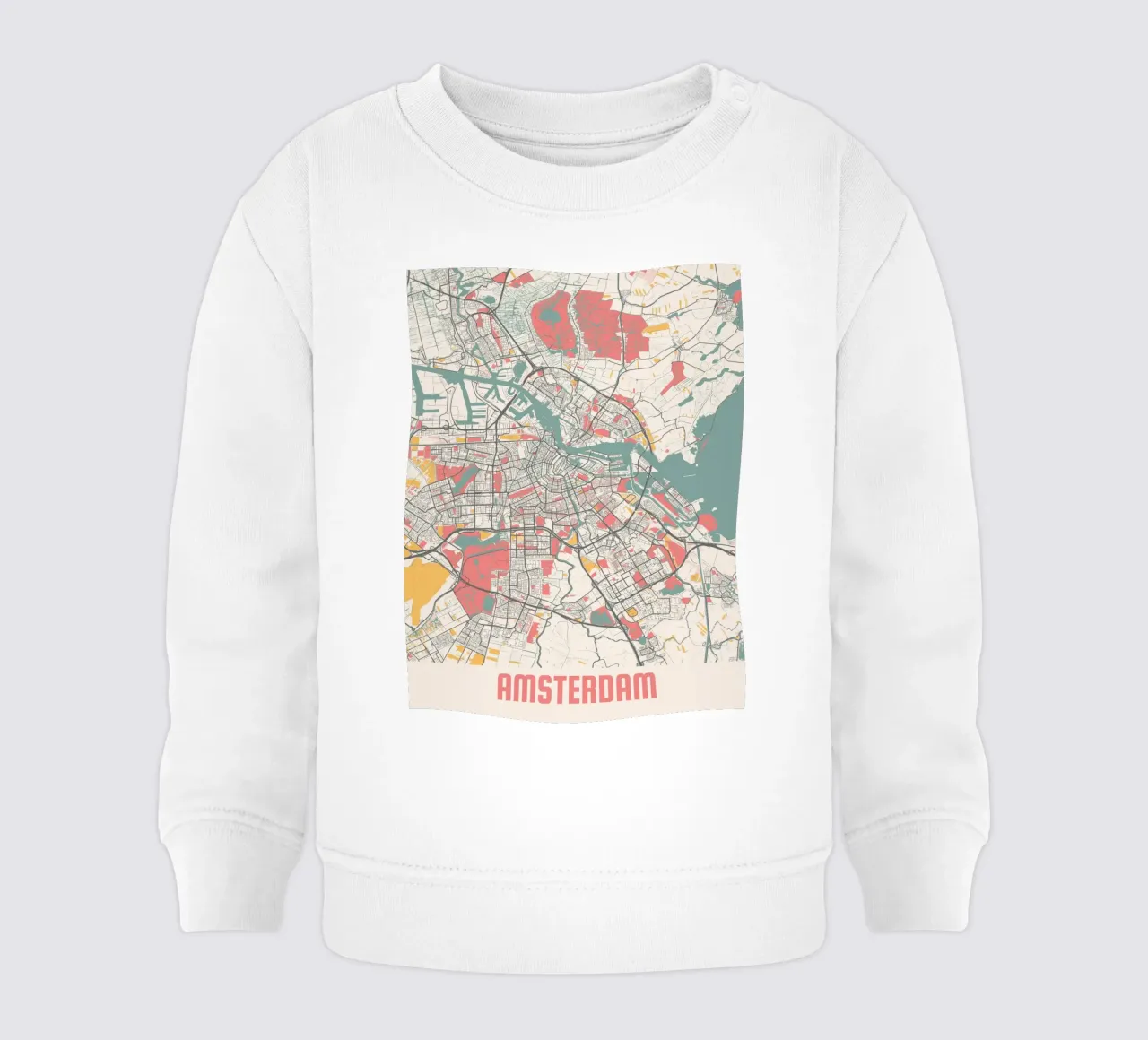 AMSTERDAM  Map Print sweat pour bébé de Travelstudio