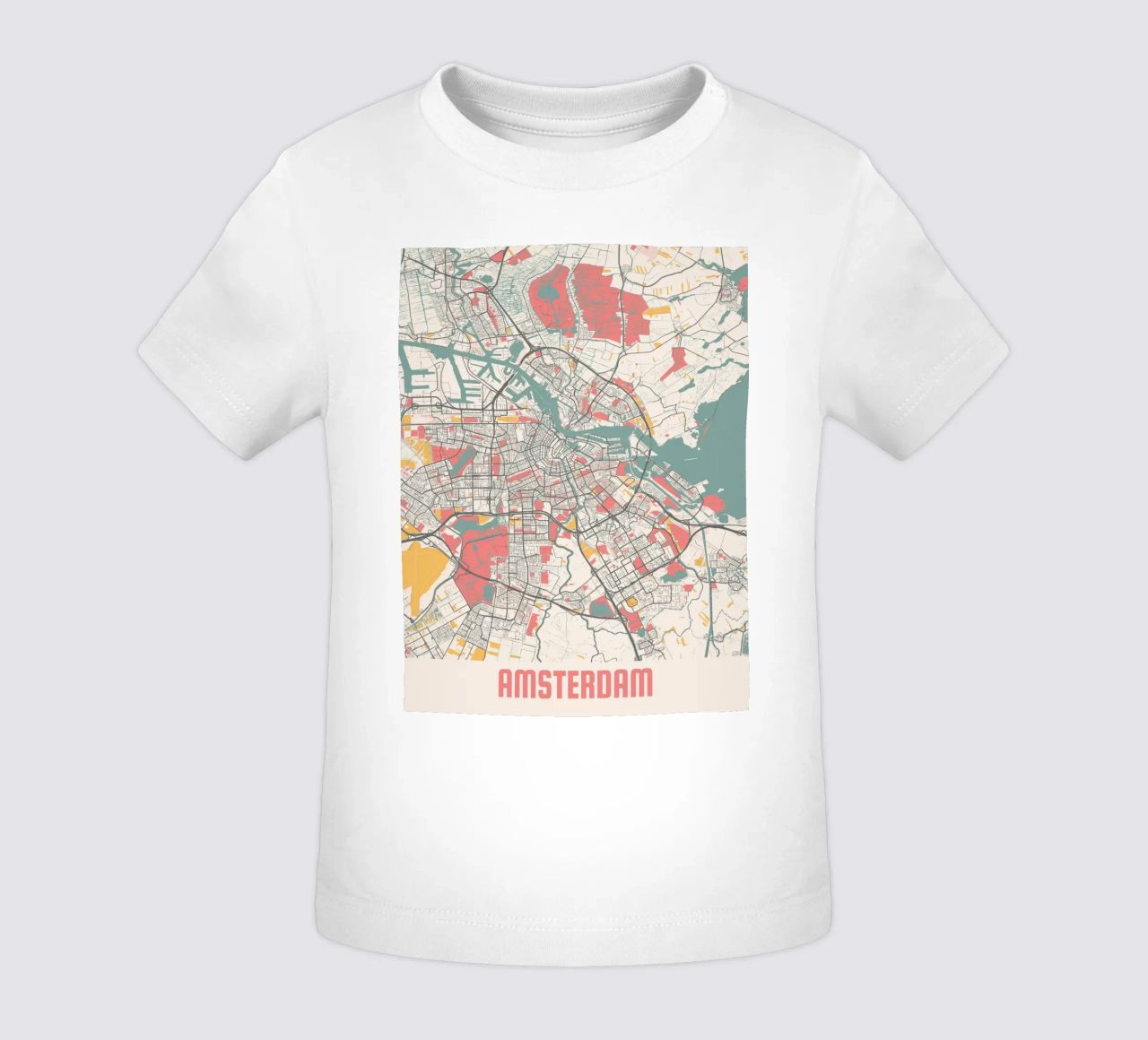 AMSTERDAM  Map Print maglietta neonato da Travelstudio