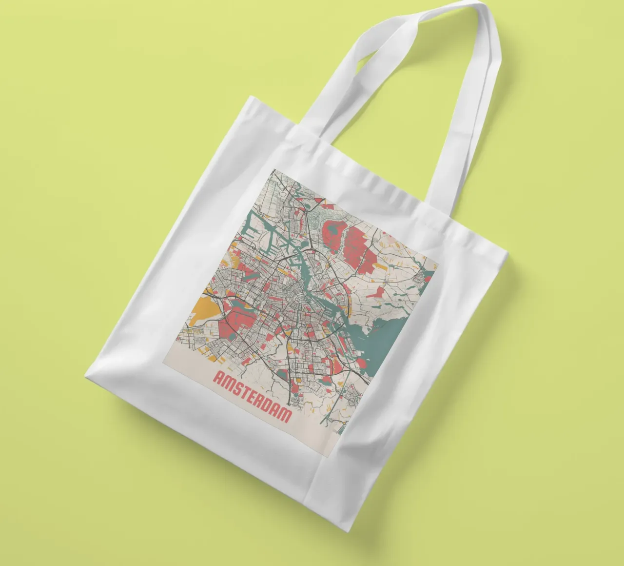 AMSTERDAM  Map Print tote bag de Travelstudio