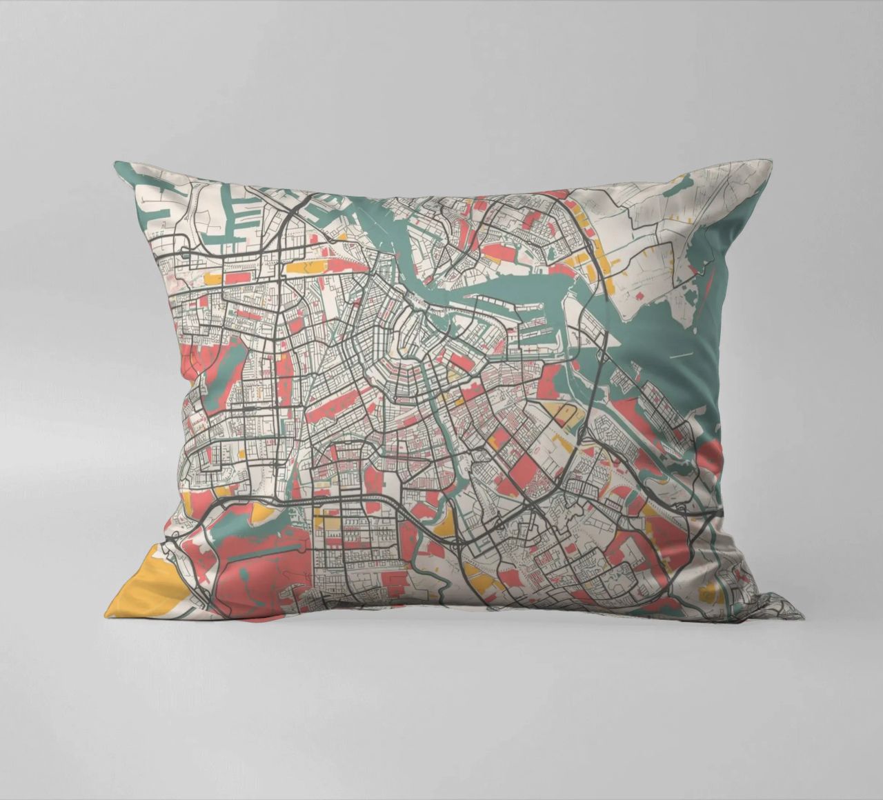 AMSTERDAM  Map Print cuscino da Travelstudio