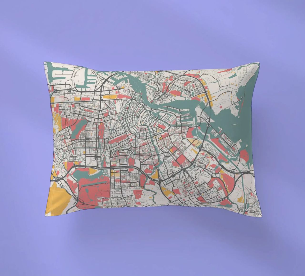 AMSTERDAM  Map Print cuscino da Travelstudio