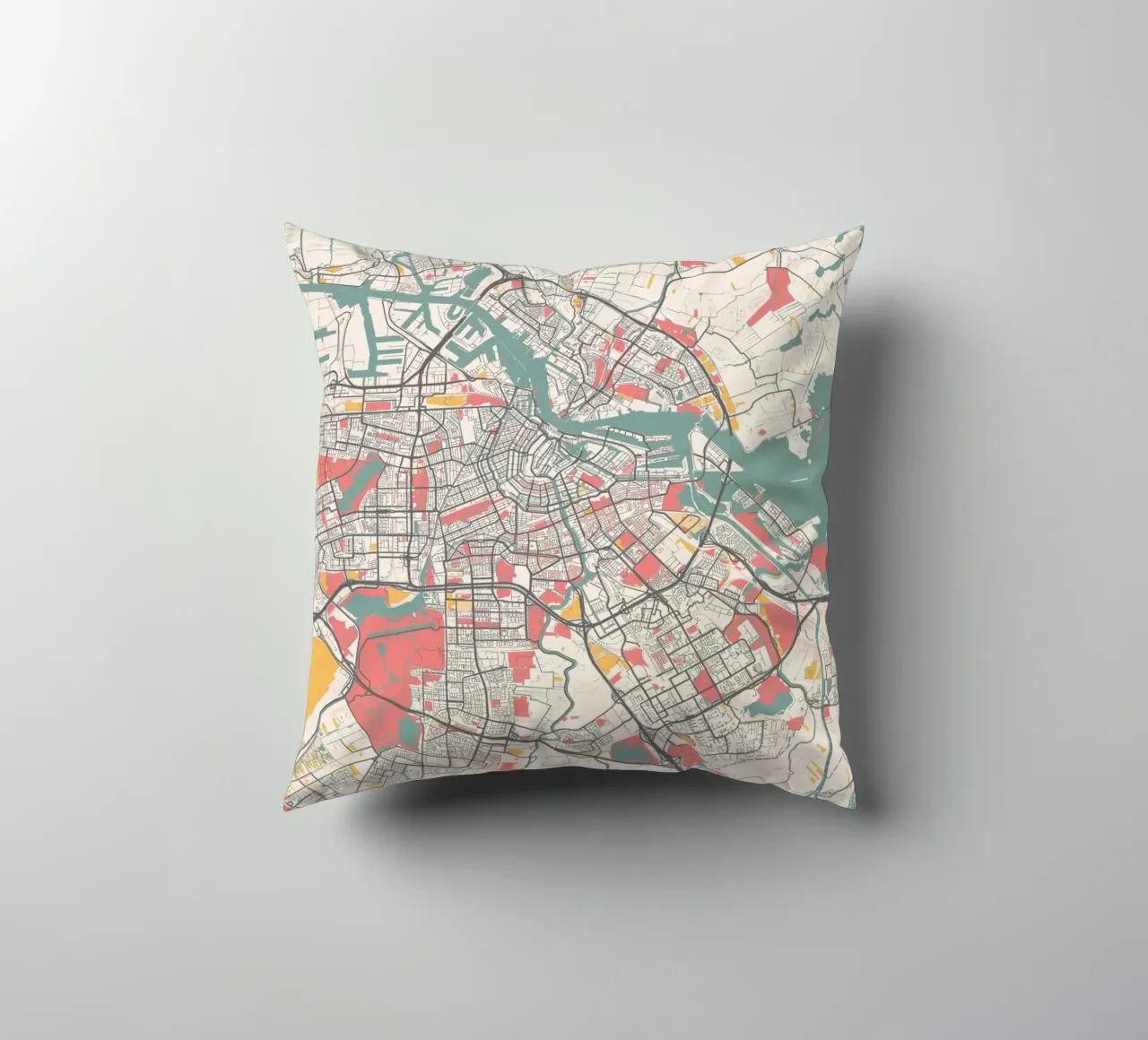 AMSTERDAM Map Print cuscino da Travelstudio
