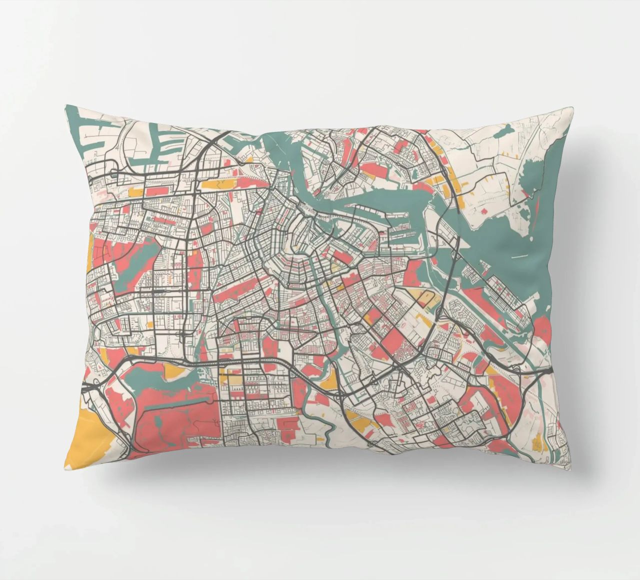 AMSTERDAM  Map Print cuscino da Travelstudio