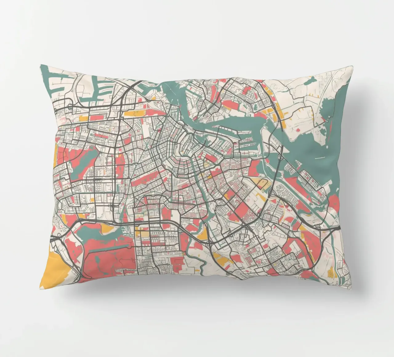 AMSTERDAM Map Print cuscino da Travelstudio