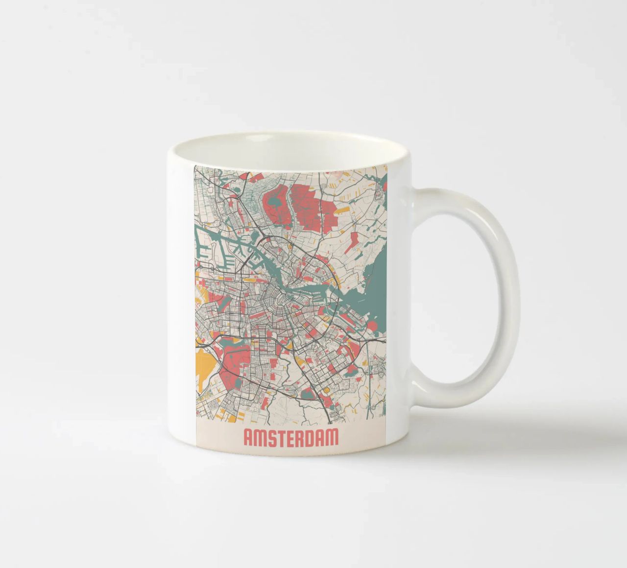 AMSTERDAM  Map Print tazza in ceramica da Travelstudio