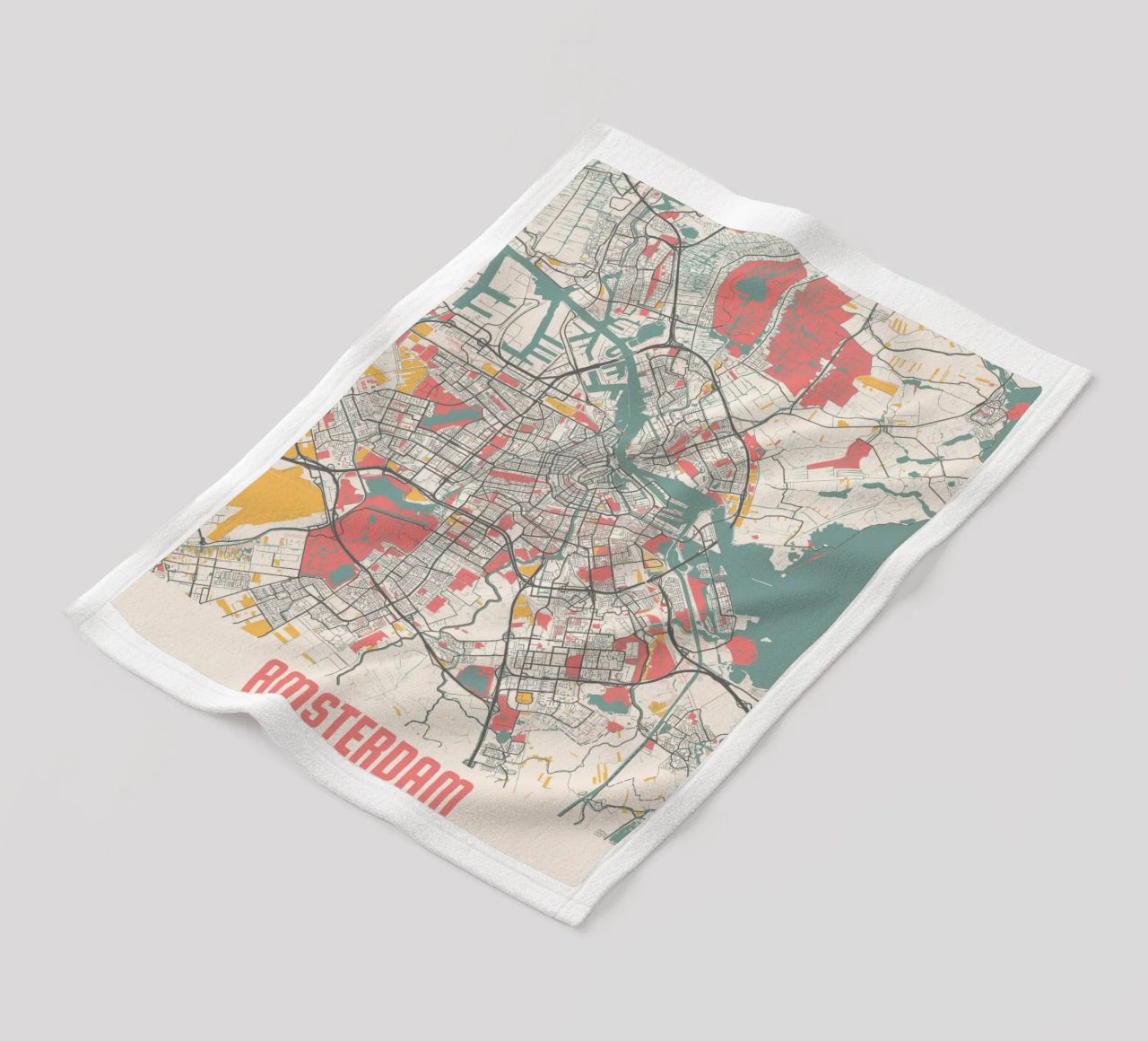 AMSTERDAM  Map Print coperta in pile da Travelstudio
