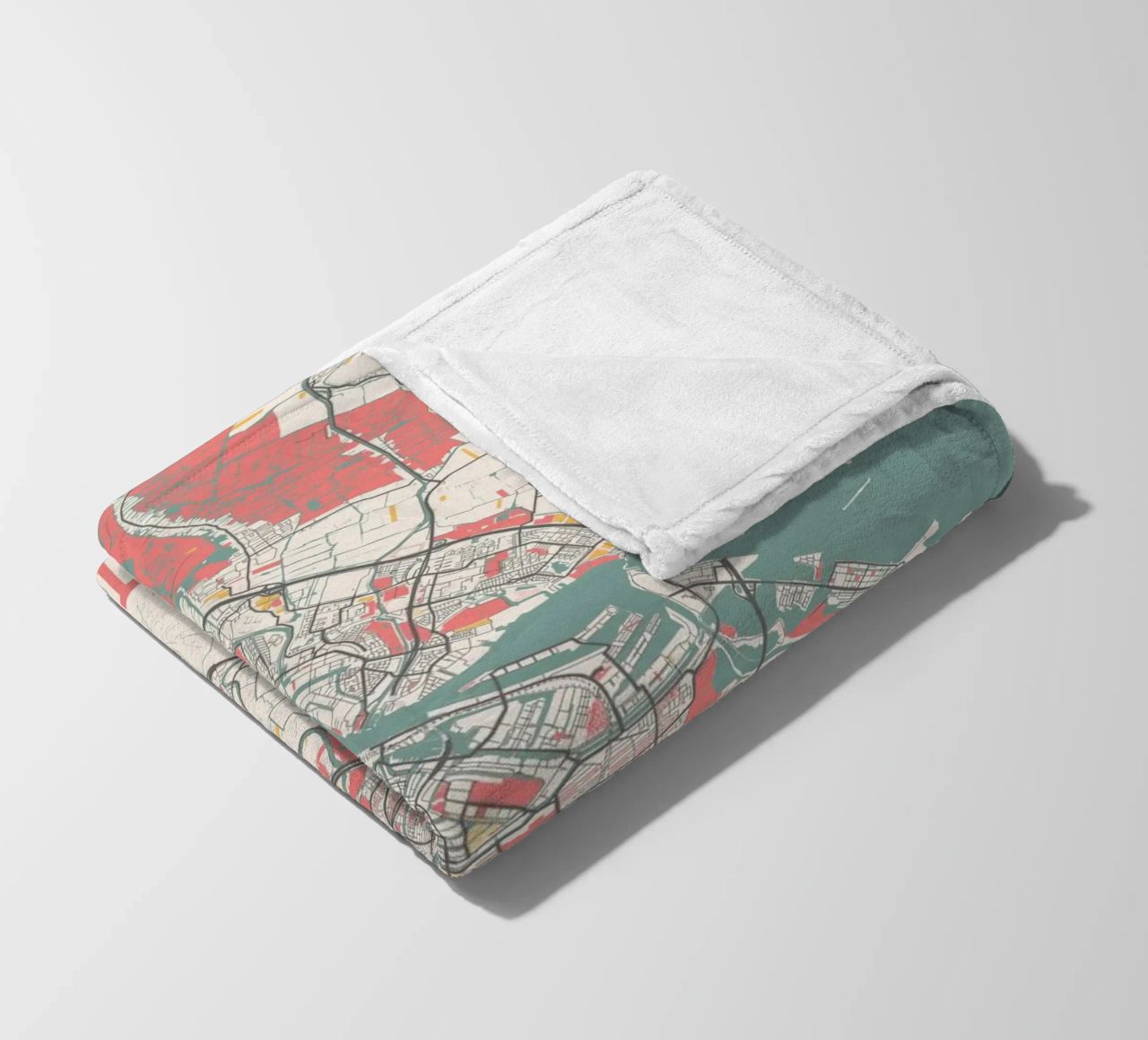 AMSTERDAM  Map Print coperta in pile da Travelstudio