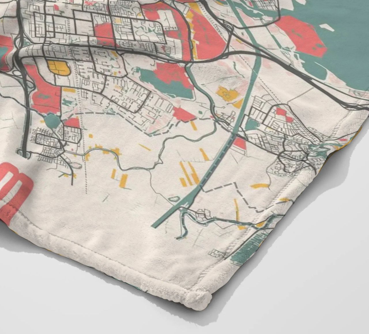 AMSTERDAM  Map Print coperta in pile da Travelstudio