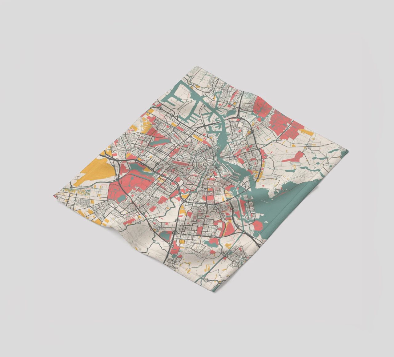 AMSTERDAM  Map Print coperta in pile da Travelstudio