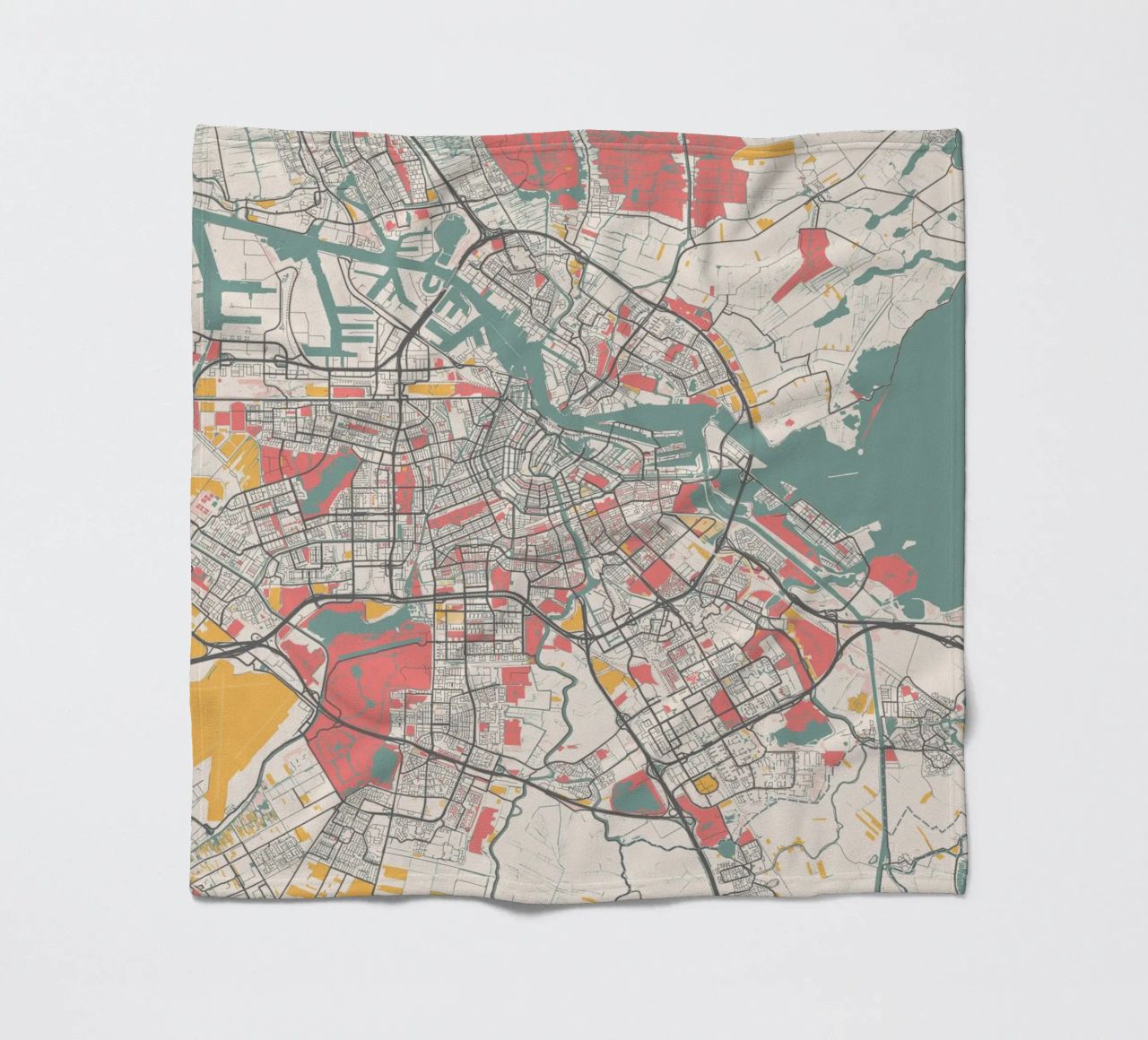 AMSTERDAM  Map Print coperta in pile da Travelstudio