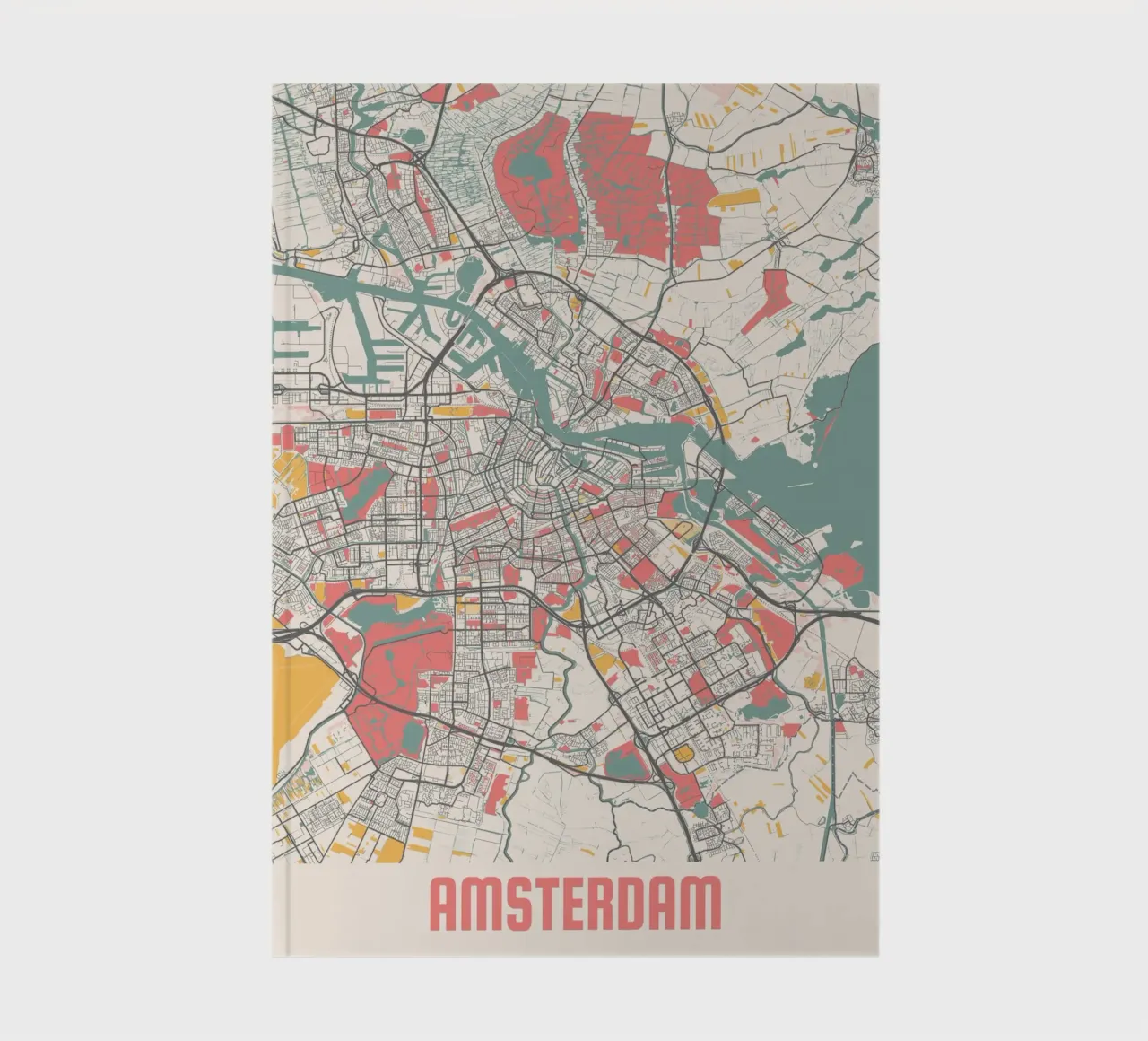 AMSTERDAM Map Print notebook by Travelstudio