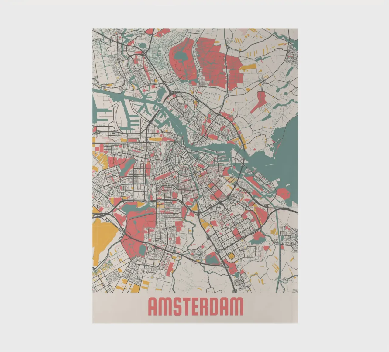 AMSTERDAM Map Print notebook by Travelstudio