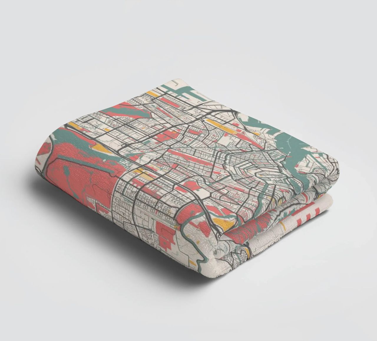 AMSTERDAM  Map Print asciugamano da bagno da Travelstudio