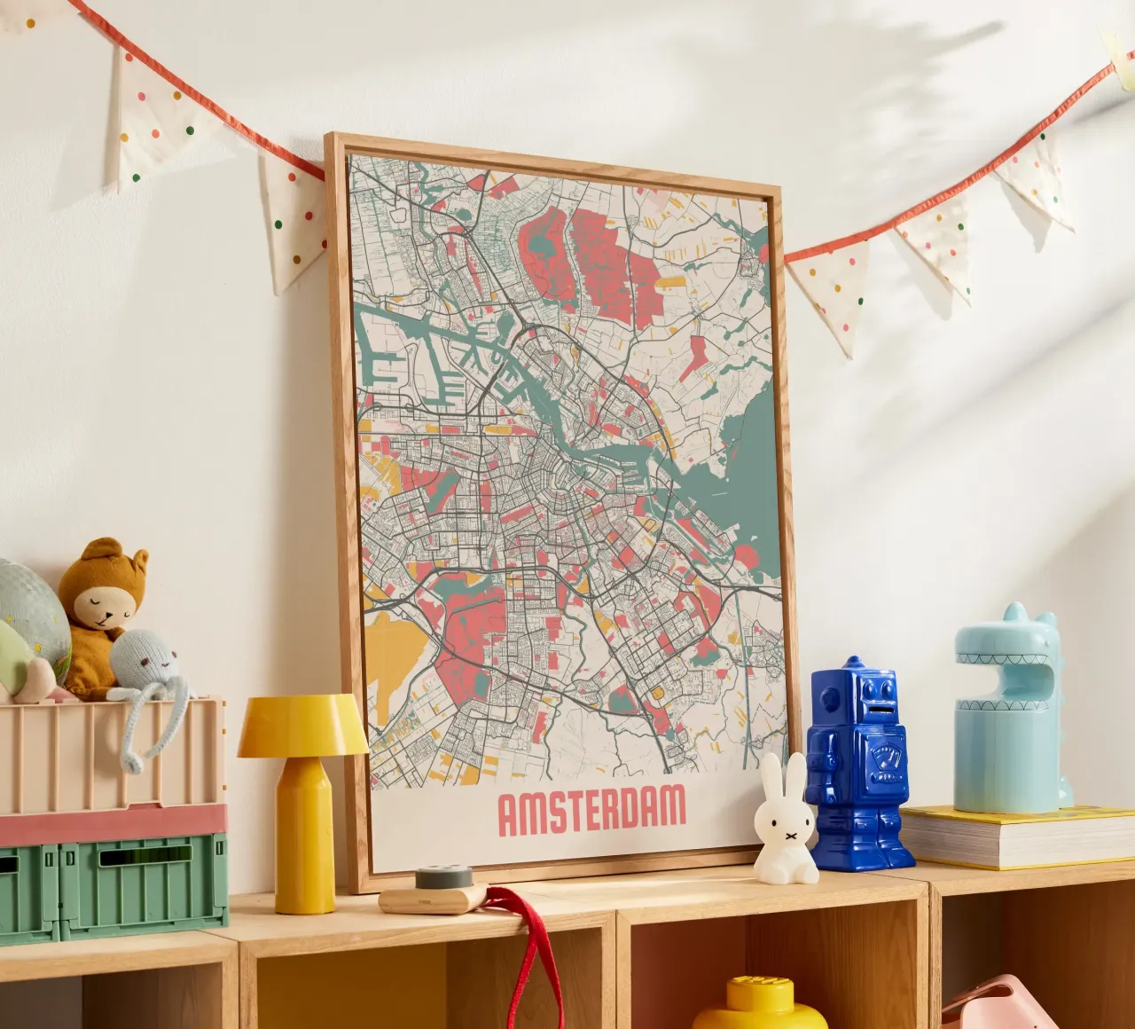 AMSTERDAM  Map Print Acryl-Glas von Travelstudio