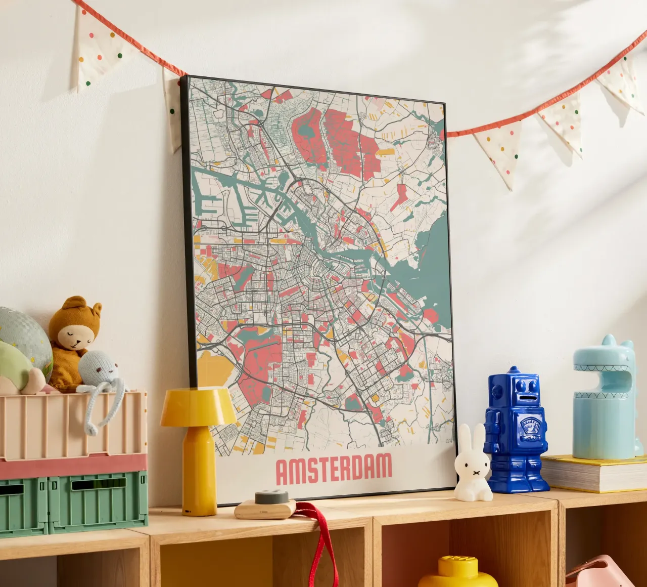 AMSTERDAM  Map Print pannello forex da Travelstudio