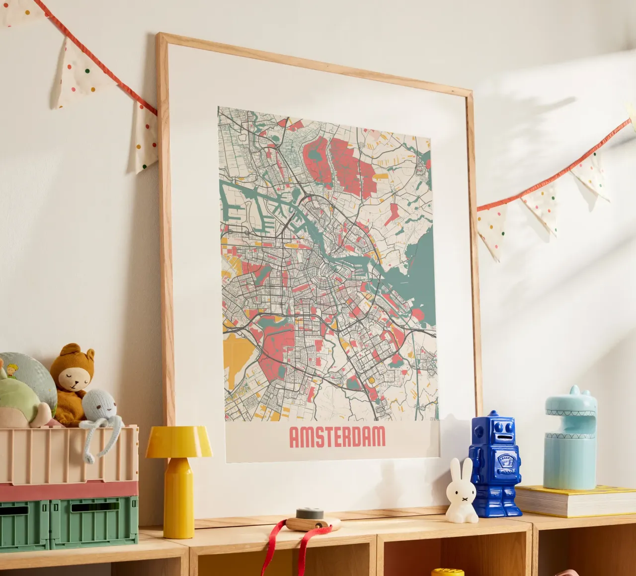 AMSTERDAM Map Print carta hahnemühle da Travelstudio